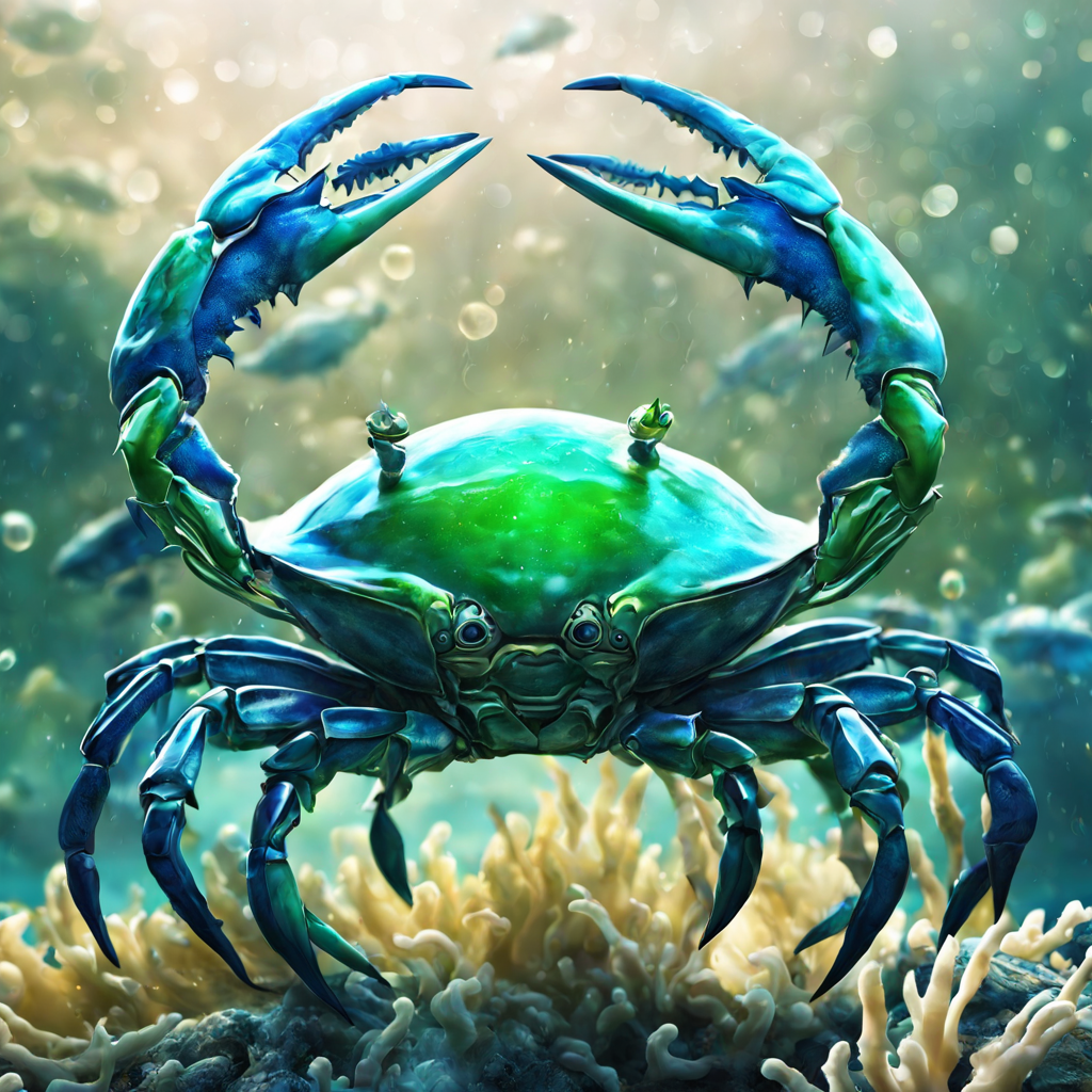 KREA AI Fantasy Ocean Crab, Hyper realistic, Aliens Detail...