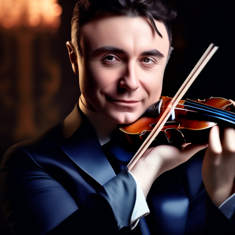 KREA AI - "4K photo of violinist Maxim Vengerov posing with ...
