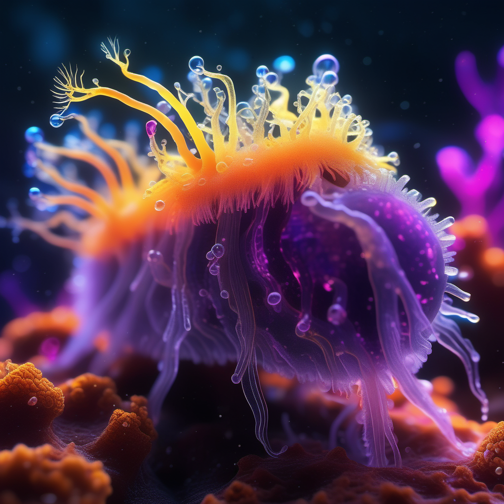 KREA AI - ultra detailed 3d rendering of a glowing transluce...