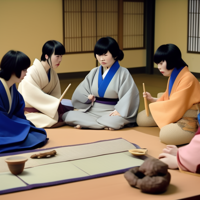 KREA AI group of people performing live action roleplaying...