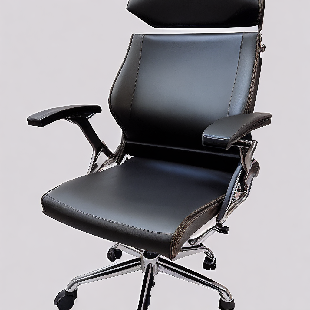 KREA AI Office chair, aluminium, manager, headrest, leathe...