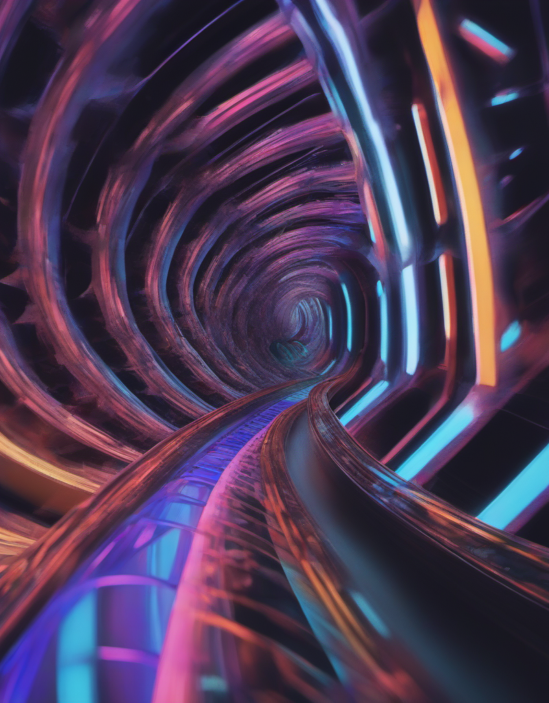 KREA AI - Rollercoaster psycho machine ((( step into a world...