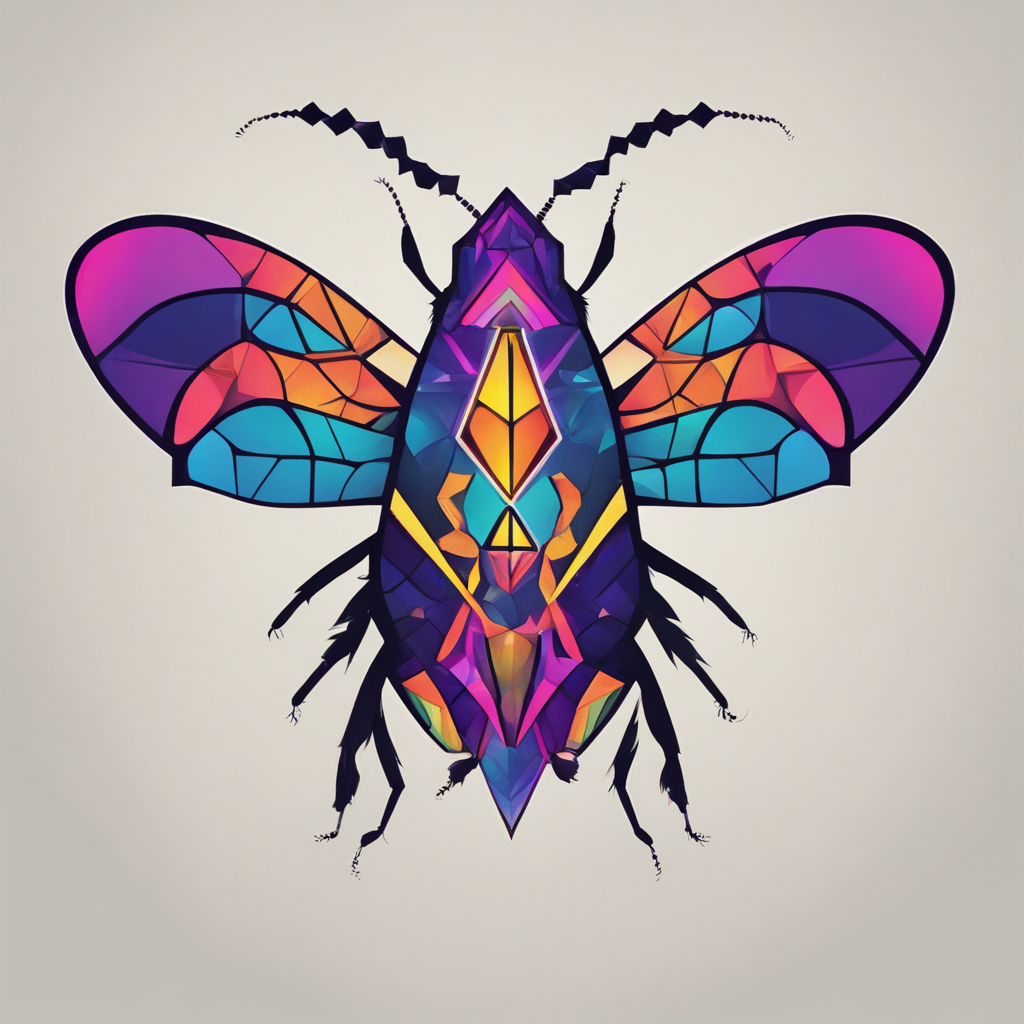 KREA AI (An insect with the shape of an ace of spades card...