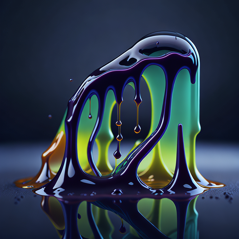 KREA AI macro neo pop surrealist letter of melting jelly,