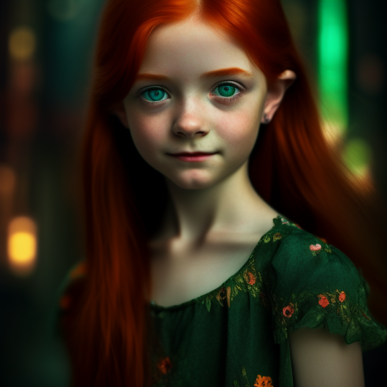 KREA AI A photo of a 10yearold girl, Lily Evans, very be...