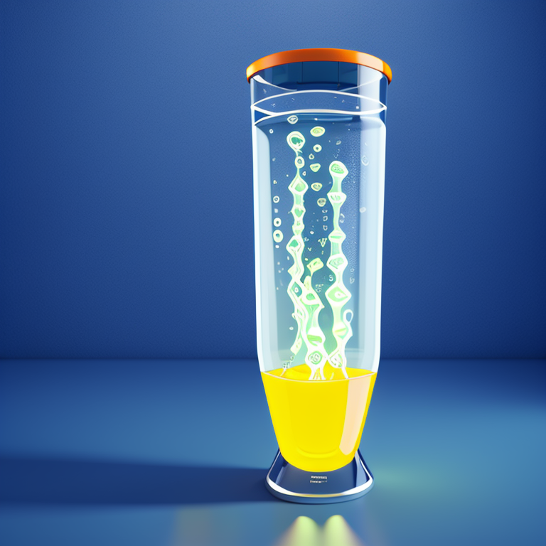 KREA AI a water filtration beaker, realistic design, porou...