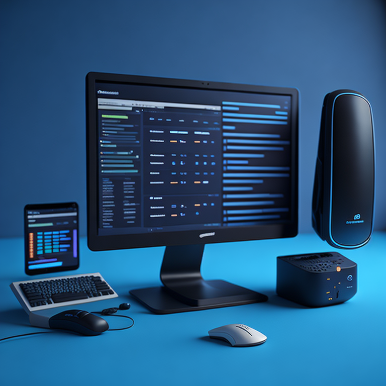 KREA AI - desktop computer with a screen with code editor in...